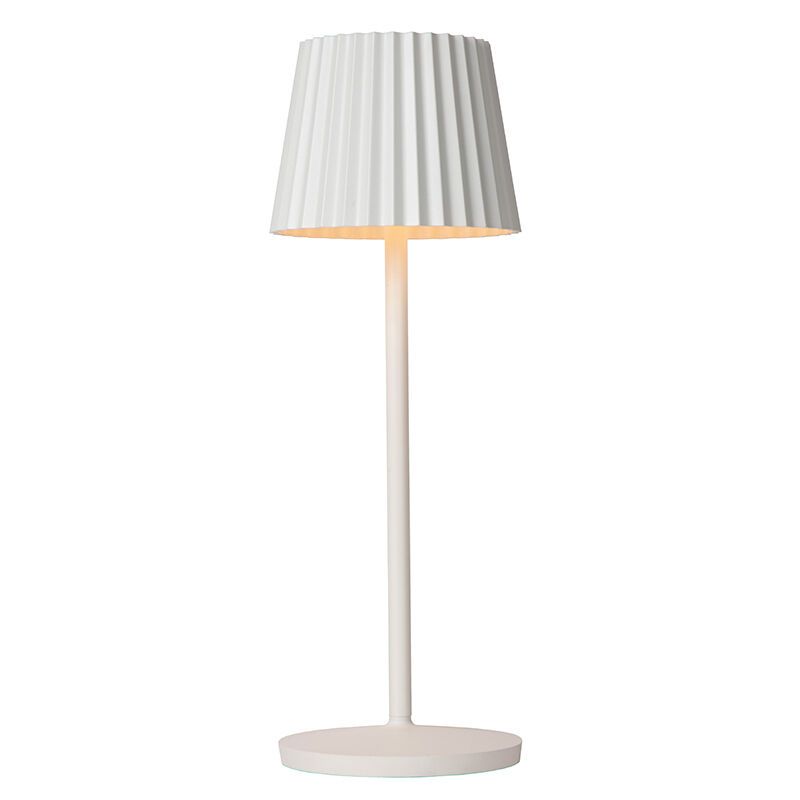 Lampă de masă copii rustică albă, Justine, 2W, LED 2700K, IP54, cu întrerupător tactil
