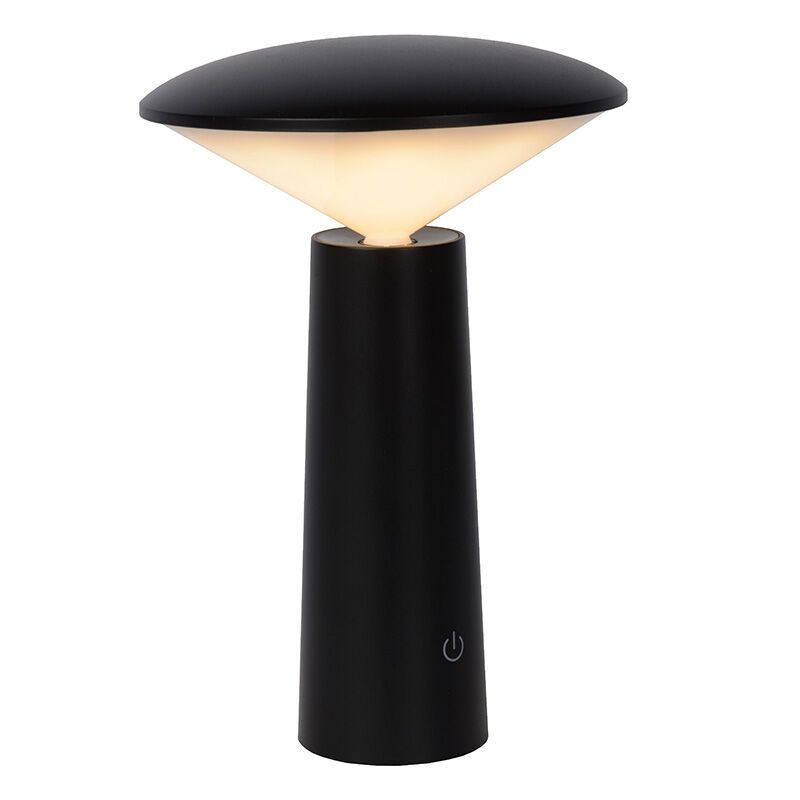 Lampă de masă copii modernă neagră, Jive, 4W, LED reglabil de la alb cald la alb rece, IP44, con întrerupător