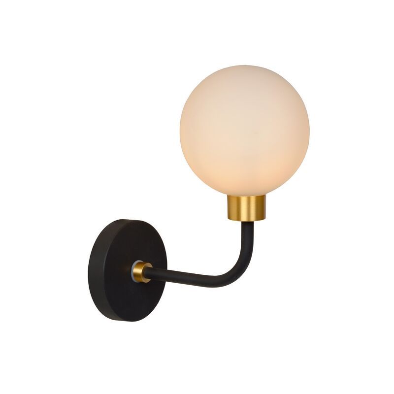 Spot de perete clasic negru, Berend, IP44
