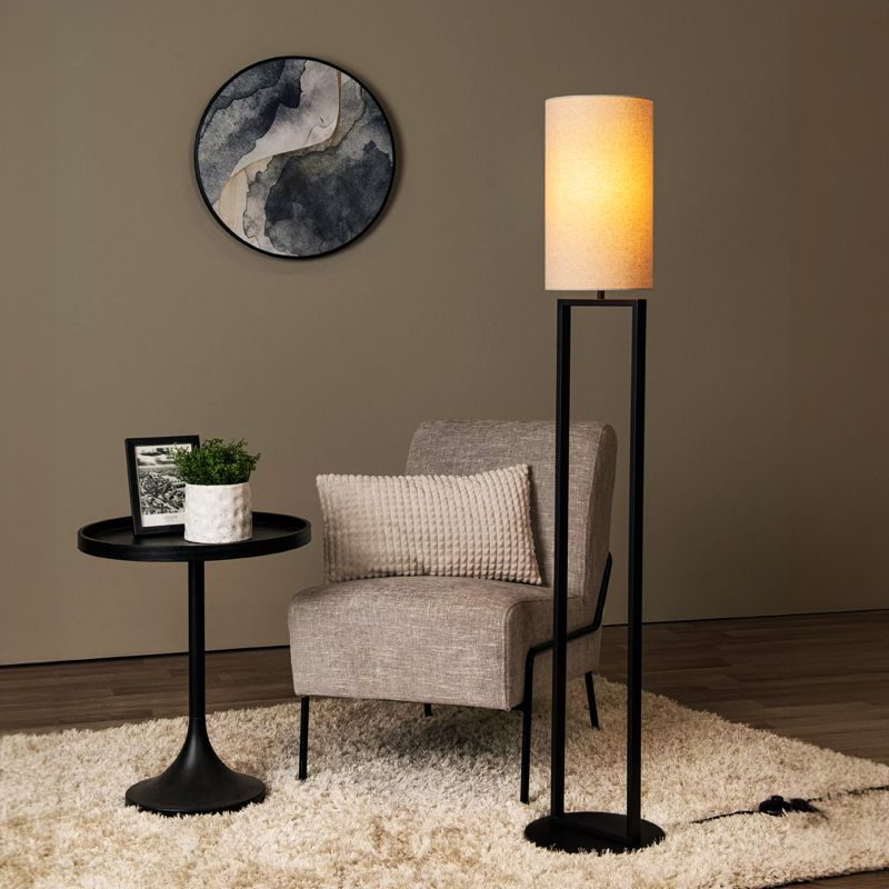 Lampadar rustic bej, Herman, con întrerupător