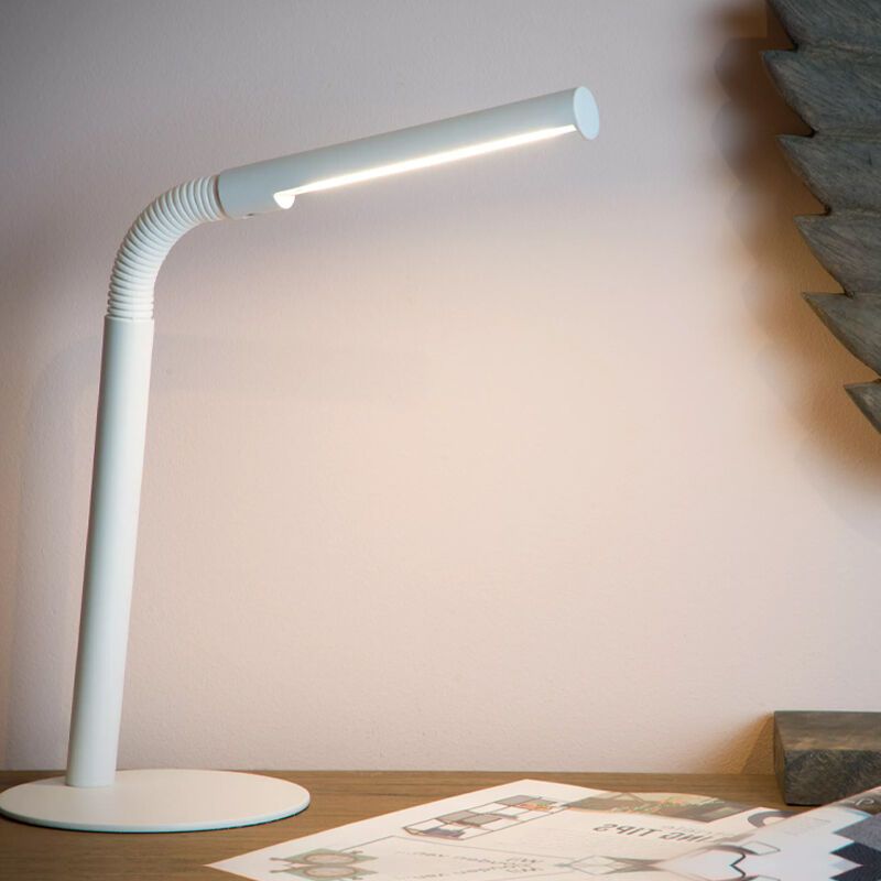 Lampă de birou modernă albă, Gilly, 3W, LED 2700K, con întrerupător