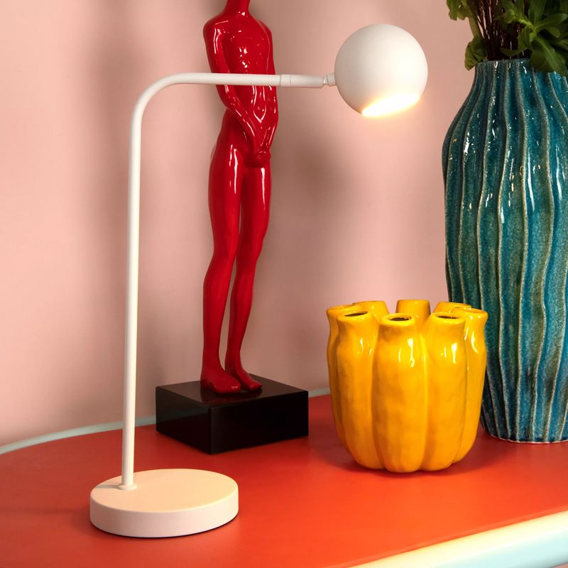 Lampă de masă reîncărcabilă modernă albă, Comet, 3W, LED 2700K, cu întrerupător tactil
