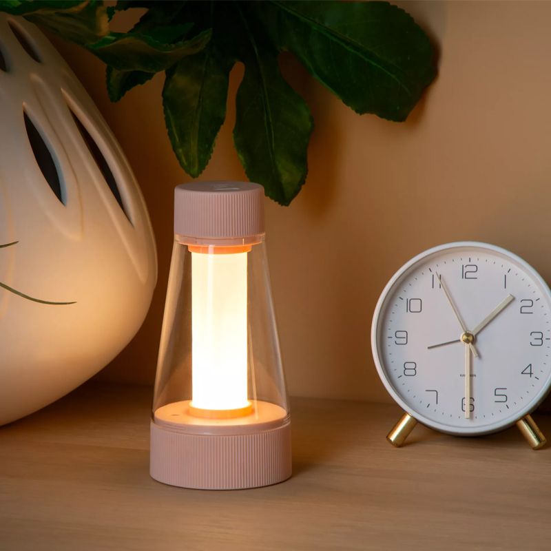 Lampă de masă exterior reîncărcabilă modernă roz, Lorali, 1,2W, LED 2700K, IP44, cu întrerupător tactil Lampă de masă exterior reîncărcabilă modernă roz, Lorali, 1,2W, LED 2700K, IP44, cu întrerupător tactil