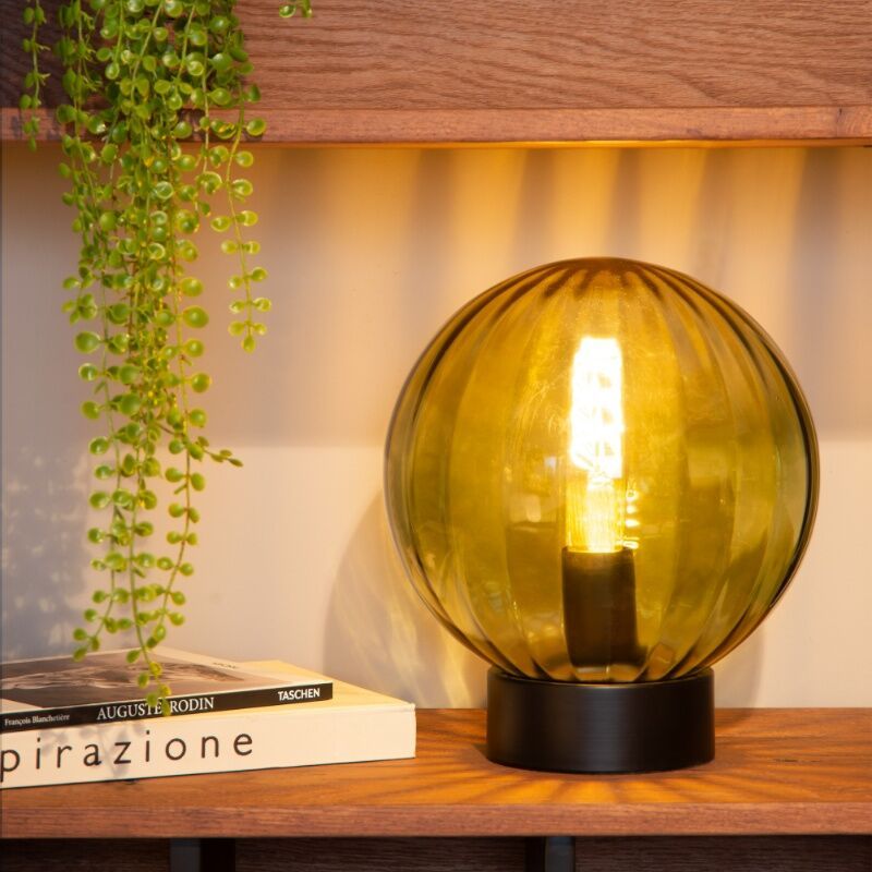 Lampă de masă retro verde, Monsaraz, con întrerupător Lampă de masă retro verde, Monsaraz, con întrerupător