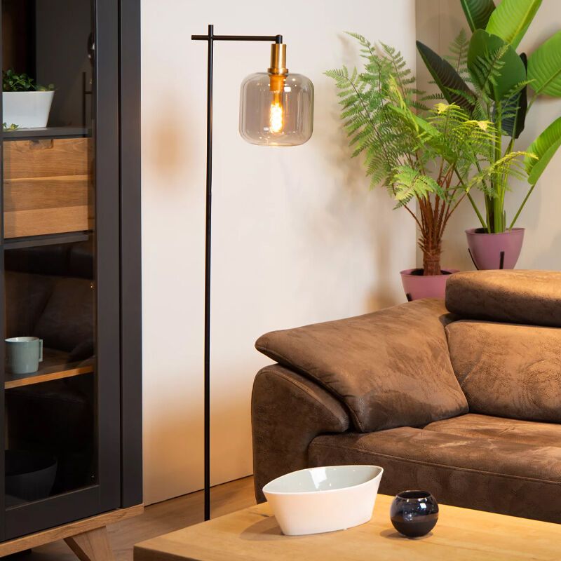 Lampadar modern gri, Joanet, con întrerupător