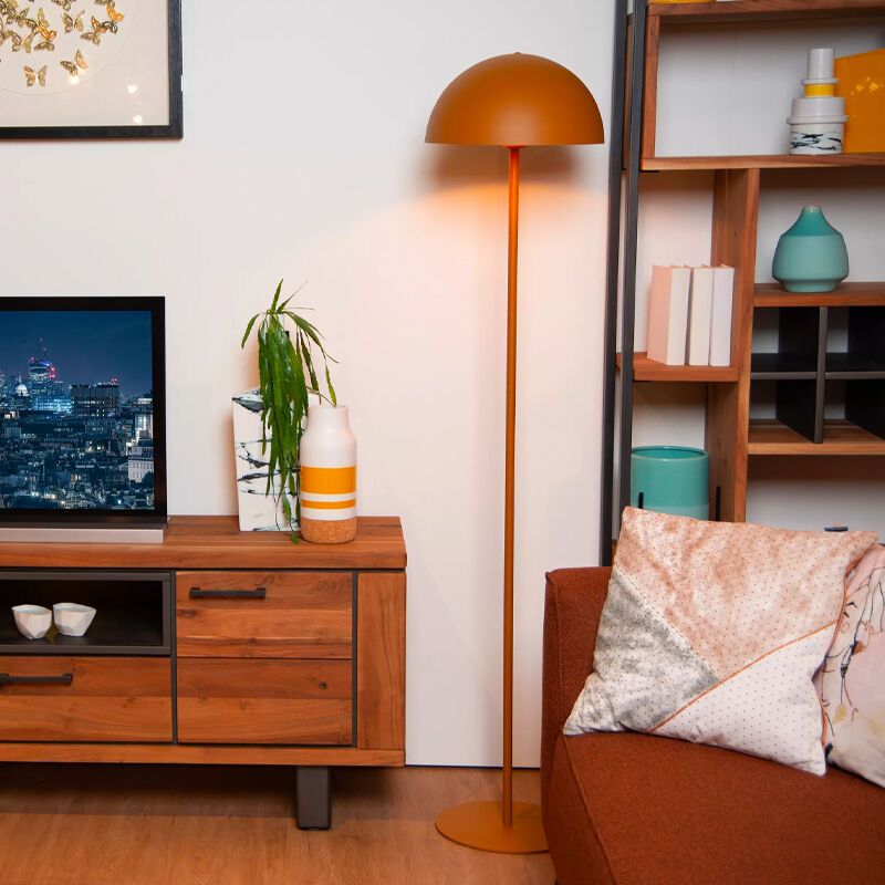 Lampadar modern galben, Siemon, con întrerupător