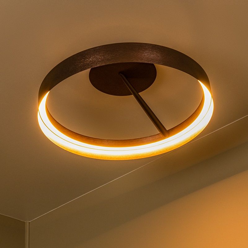 Lampă de tavan modernă bronz, Leonard, 35W, LED 3000K, dimmabil în 3 trepte
