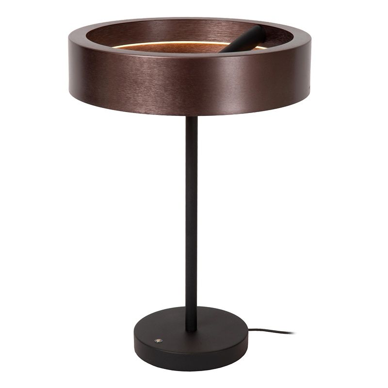 Lampă de masă modernă bronz, Leonard, 12W, LED 3000K, cu întrerupător tactil