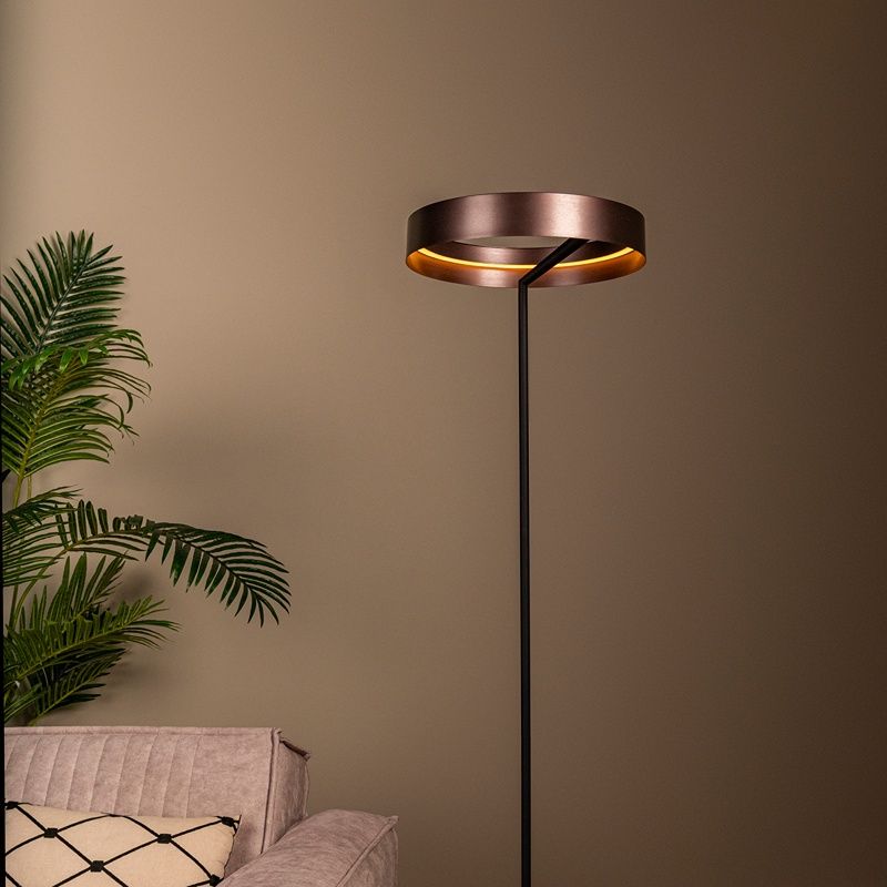 Lampadar modern bronz, Leonard, 24W, LED 3000K, con întrerupător