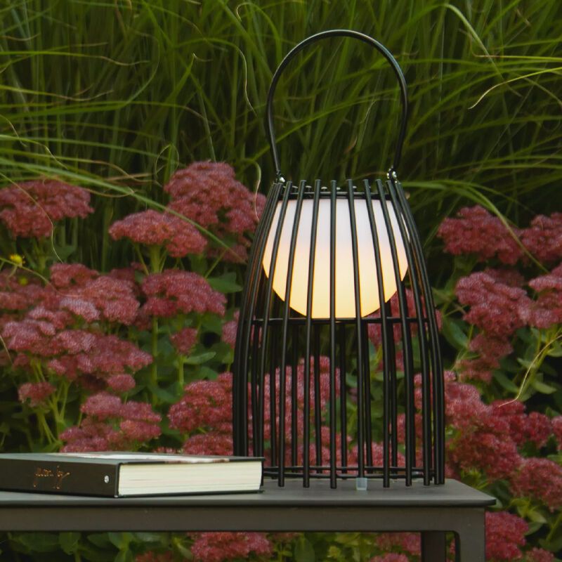 Lampă de masă copii retro neagră, Fjara, 0,3W, LED 2700K, IP44, cu întrerupător tactil