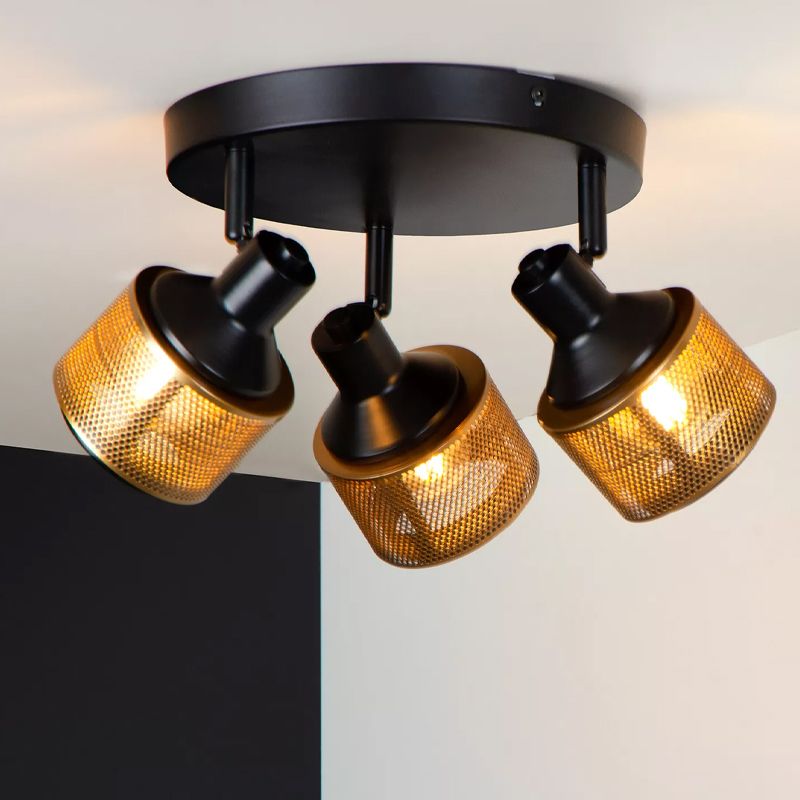 Spot LED de tavan clasic negru, Rafa
