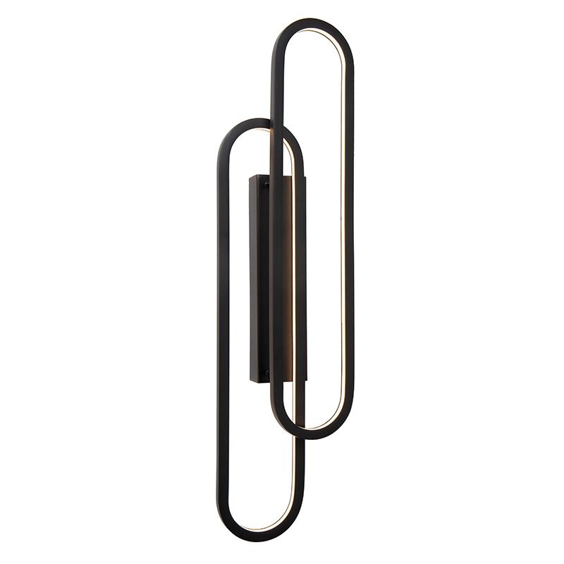 Aplică de perete modernă neagră, Thelma, 33W, LED dim to warm