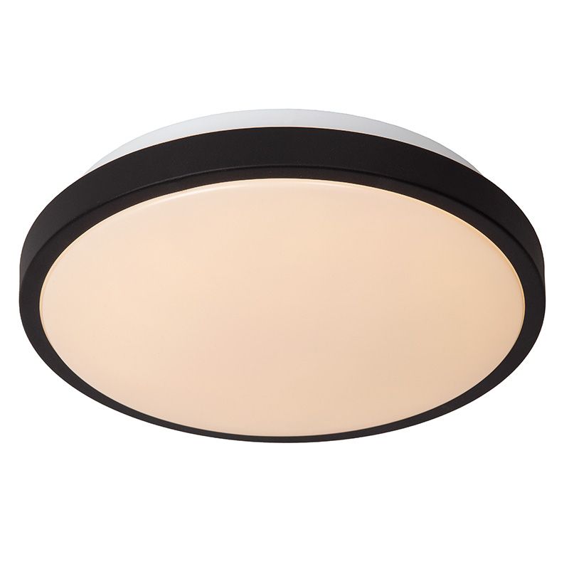 Plafonieră baie modernă neagră, Dasher, 12W, LED 2700K, IP44