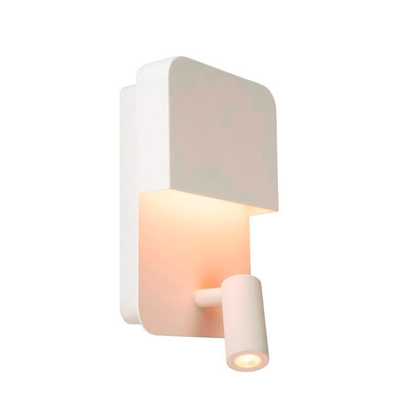 Aplică de perete modernă albă, Boxer, 5W, LED 3000K, con întrerupător