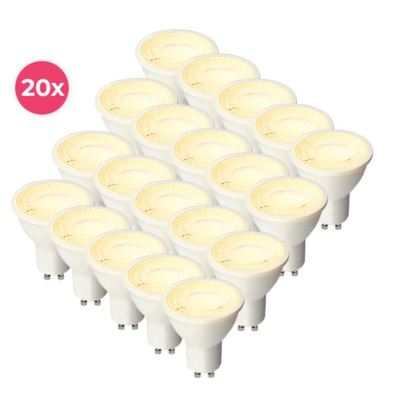 Lampă LED GU10 Antonie, alb dimabil, 5w, alb cald, pachet de 20