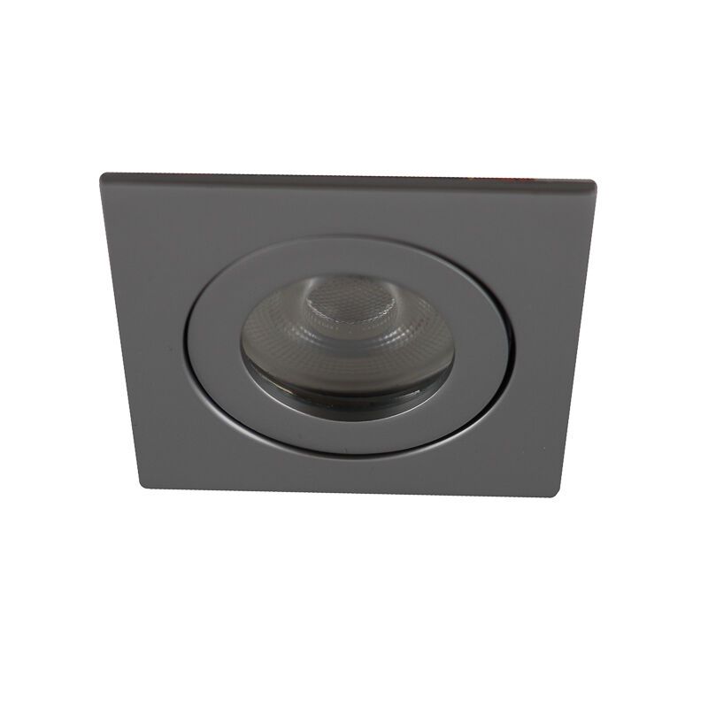 Spot încastrat baie din aluminiu argintiu, Dorx, IP44