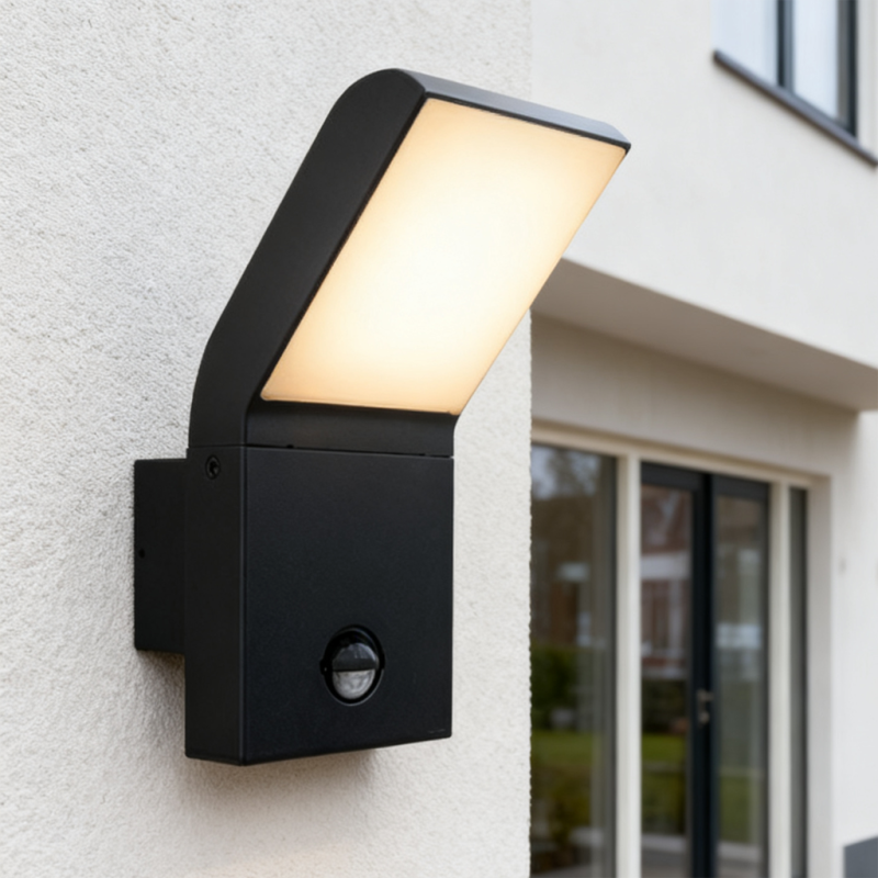 Aplică exterior cu senzor de mișcare modernă antracit, Andor, 12W, LED 4000K, IP54