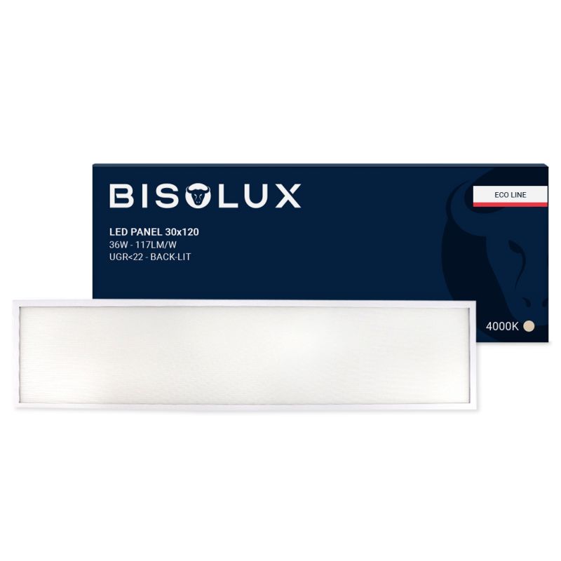 Panou LED 120x30 cm - 125 lm/W - UGR<22 - 4000K - Iluminat din spate