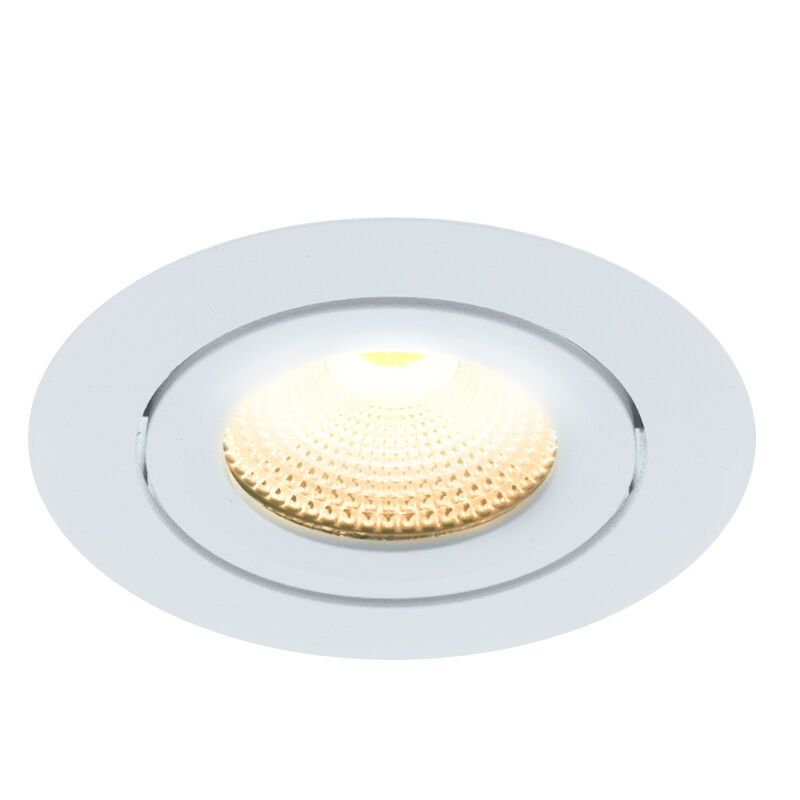Spot încastrat alb din aluminiu, Wimke, 5W, LED 2700K, IP44