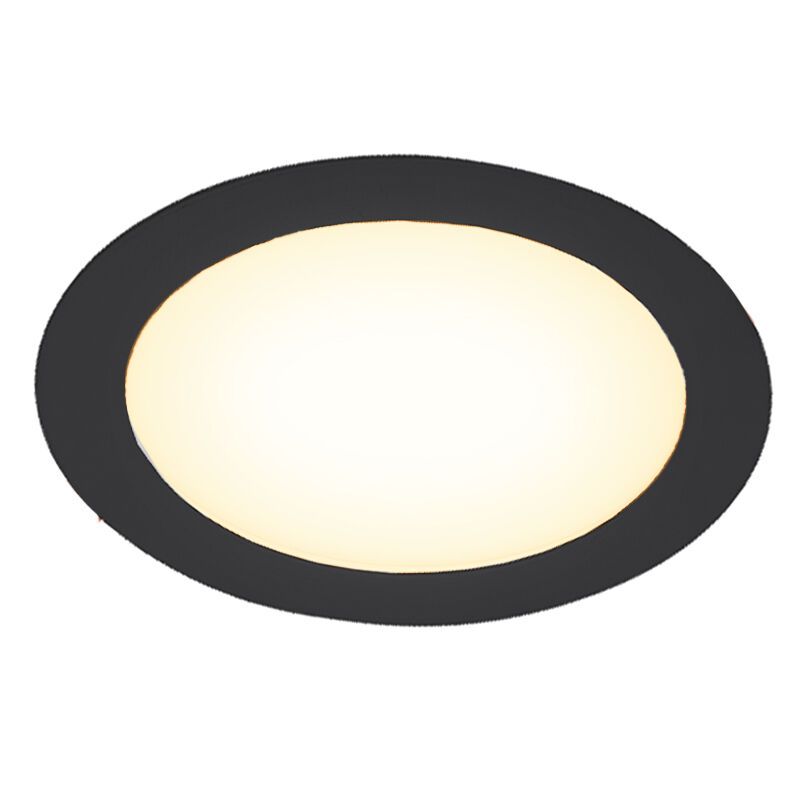 Downlight negru din aluminiu, Umbriel, 9W, LED 3000K, IP44