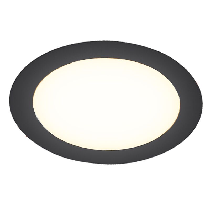 Downlight negru din aluminiu, Umbriel, 12W, LED 4000K, IP44