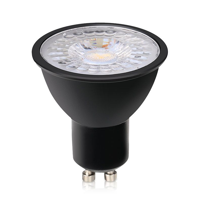 Lampă LED GU10 cu intensitate reglabilă Antonie, neagră, 3W, 3000K