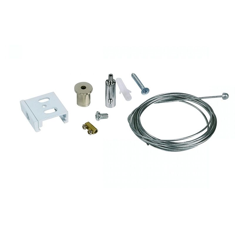 Set de corpuri de iluminat suspendate pentru iluminat pe șină trifazat, 3 metri, alb, Pro
