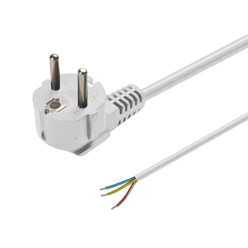 Cablu de conectare, 3 m, 3x 0,75 mm², alb