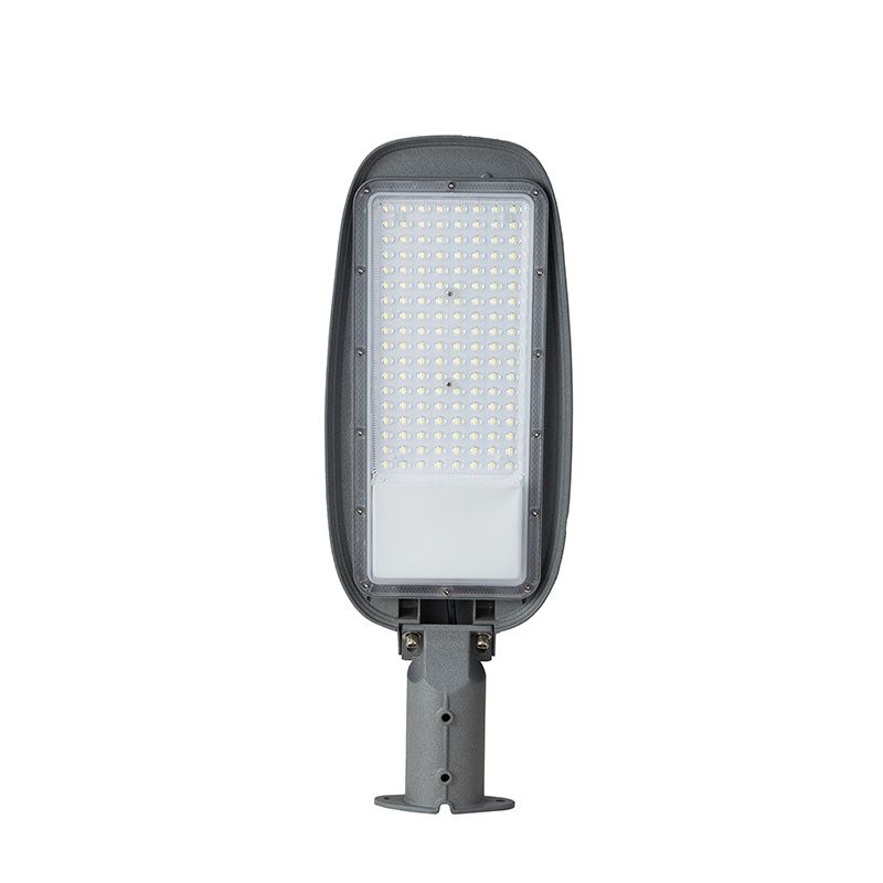 Lampă stradală gri din aluminiu, Hamse, 100W, LED 6000K, IP66