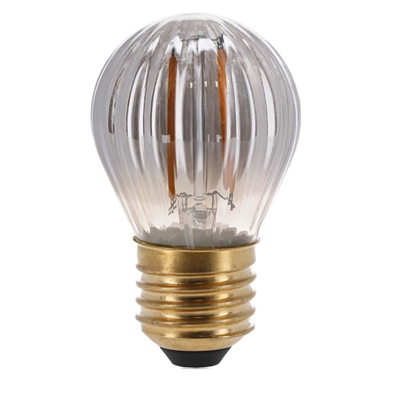 Lampă LED E27 cu intensitate reglabilă, sticlă fumurie, 2W, 2000K Lampă LED E27 cu intensitate reglabilă, sticlă fumurie, 2W, 2000K