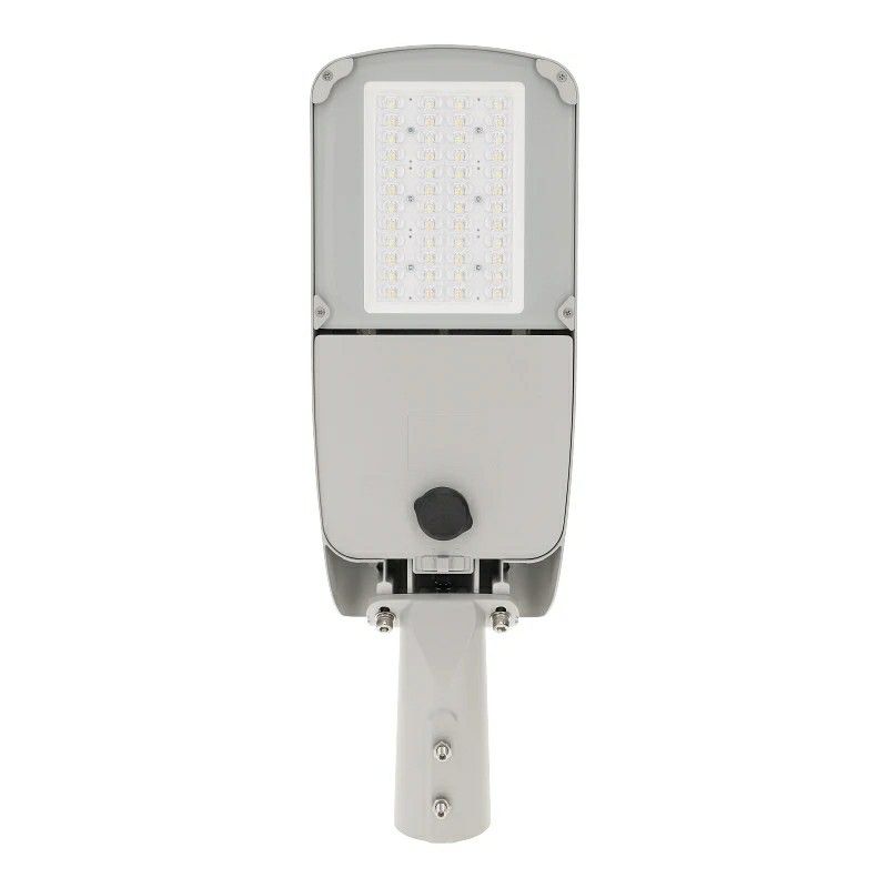 Lampă stradală gri din aluminiu, Balou, 40W, LED cu întrerupător alb, IP66