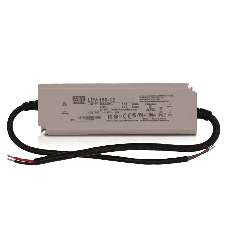 Driver LED MeanWell de 12V, 150W, IP67