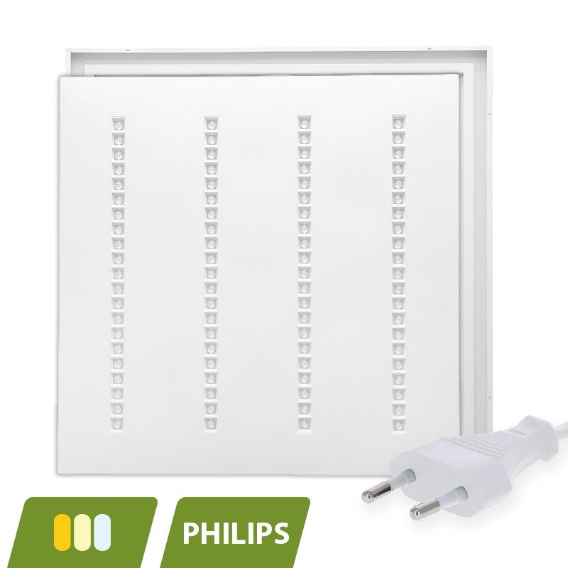 Panou LED Louvre 60x60 - 30W - întrerupător alb - UGR <16