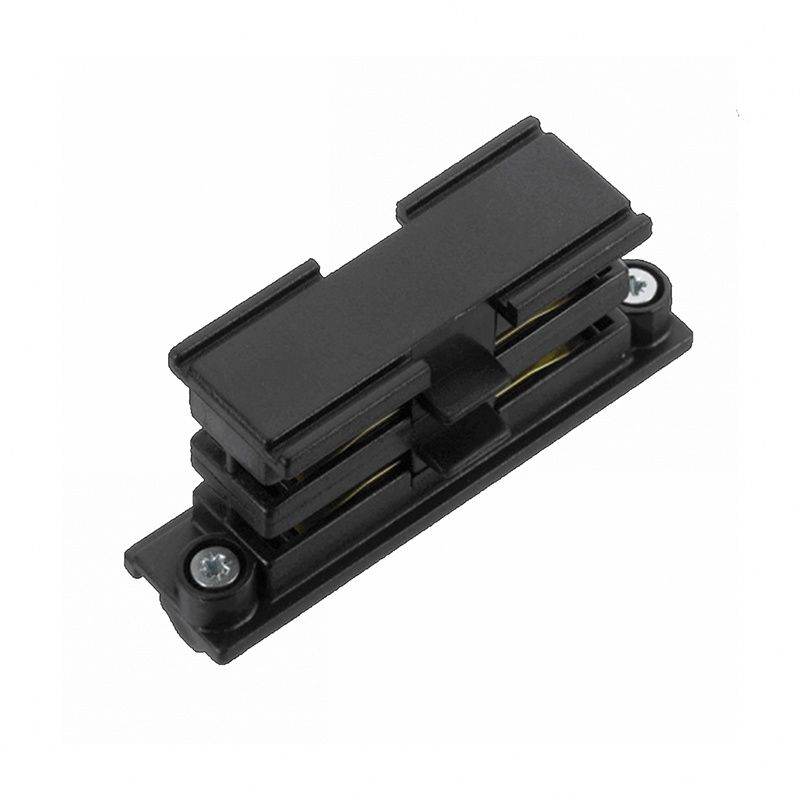 Conector intern în formă de I pentru iluminat pe șină trifazat, negru, Pro