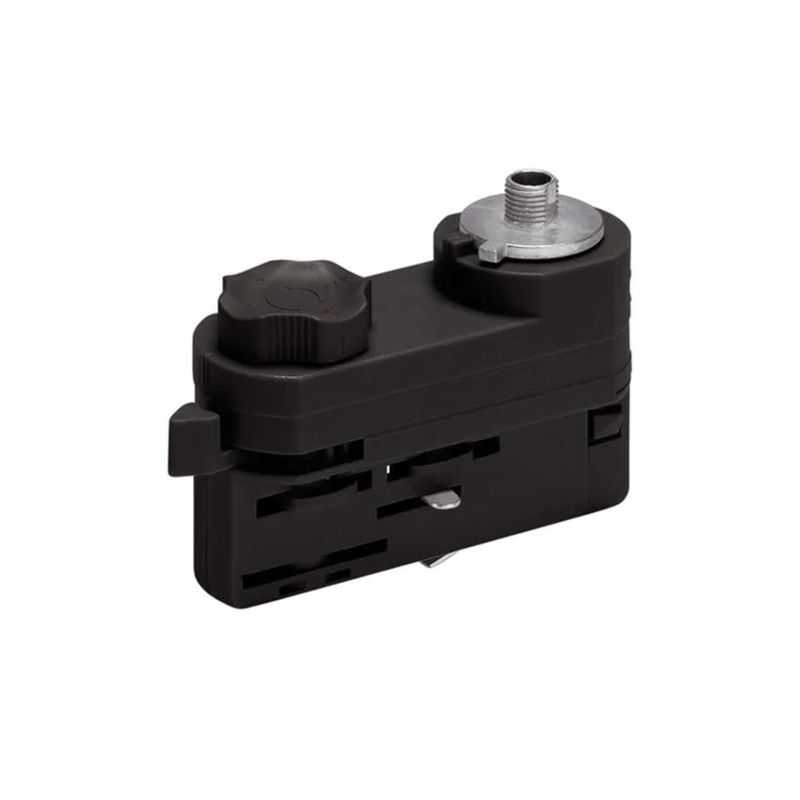 Adaptor suspendat pentru iluminat pe șină trifazat, negru, Pro