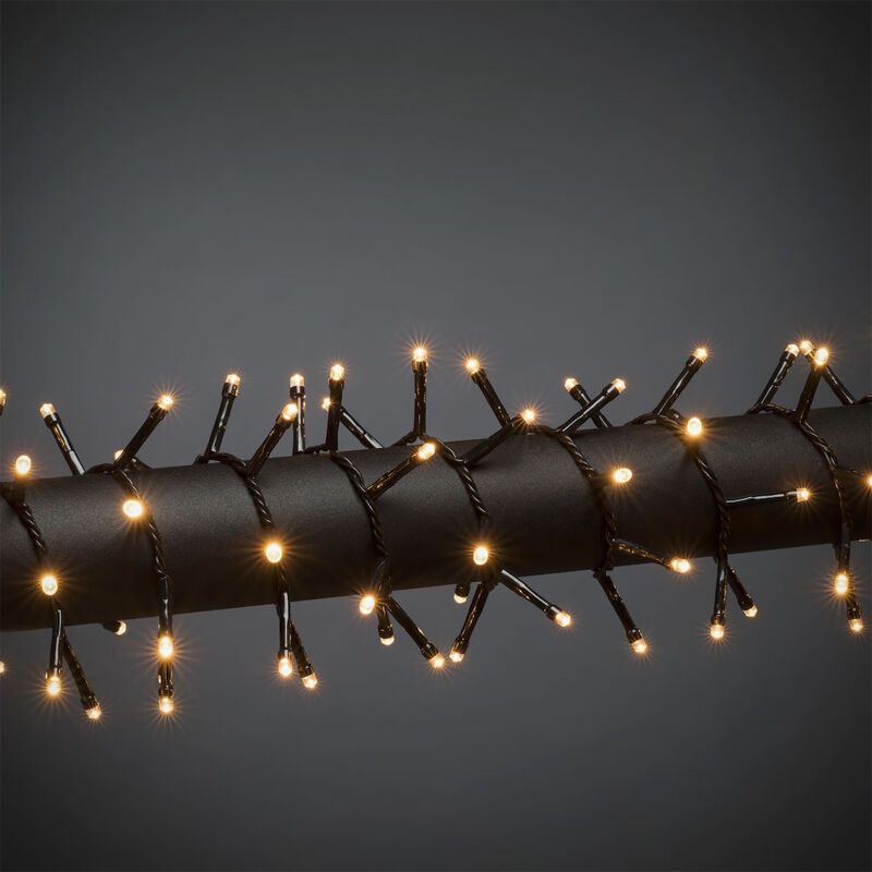 Lumini LED de Crăciun pentru exterior de 13,5 m, 180 de lumini alb cald