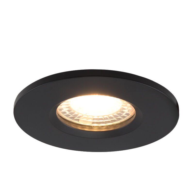Spot încastrat baie negru modern, Jule, IP65