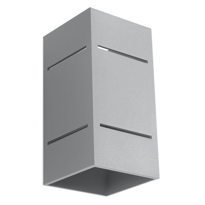 Aplică de perete up down din aluminiu gri, Janien