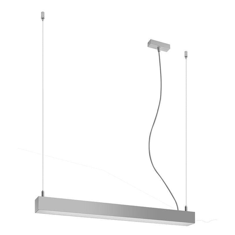 Lustră din aluminiu gri, Mascha, 22W, LED 3000K