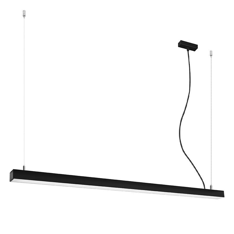 Lustră din aluminiu neagră, Mascha, 48W, LED 3000K