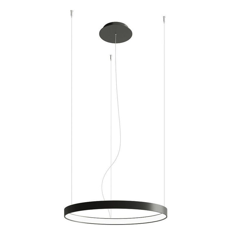 Lustră din aluminiu neagră, Ringo, 30W, LED 3000K