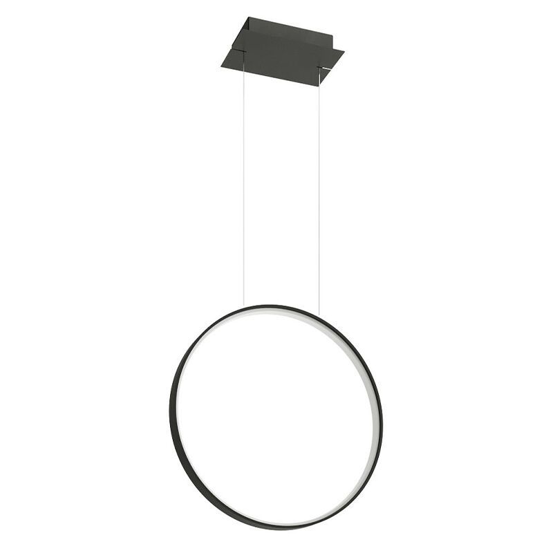 Lustră din aluminiu neagră, Ringo, 30W, LED 3000K
