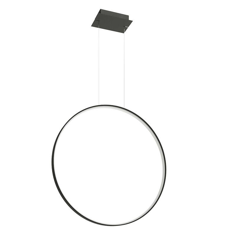 Lustră din aluminiu neagră, Ringo, 50W, LED 3000K Lustră din aluminiu neagră, Ringo, 50W, LED 3000K