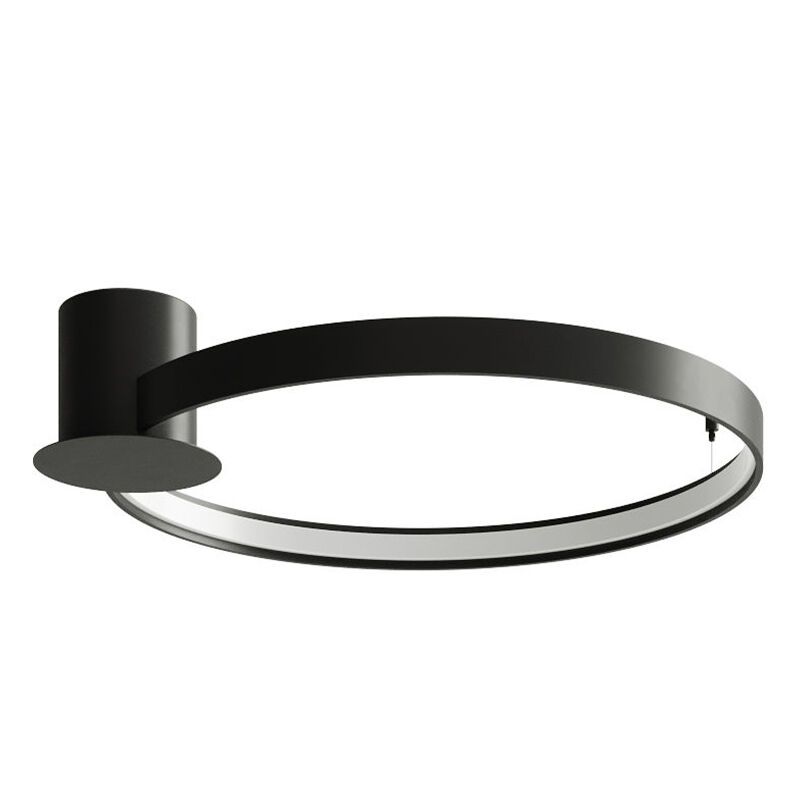 Lampă de tavan din aluminiu neagră, Ringo, 30W, LED 3000K