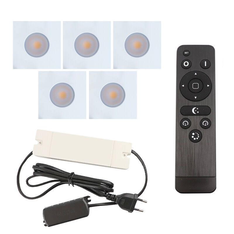 Spot încastrat pentru foișor din aluminiu alb, Dico, 15W, LED 2700K, IP65, con telecomando