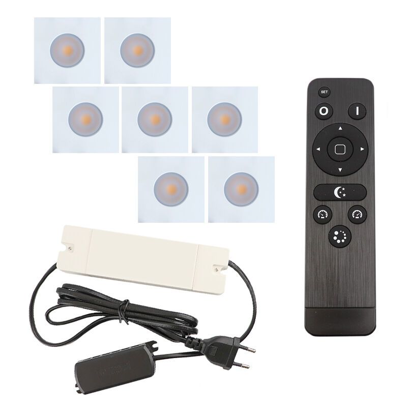 Spot încastrat pentru foișor din aluminiu alb, Dico, 21W, LED 2700K, IP65, con telecomando