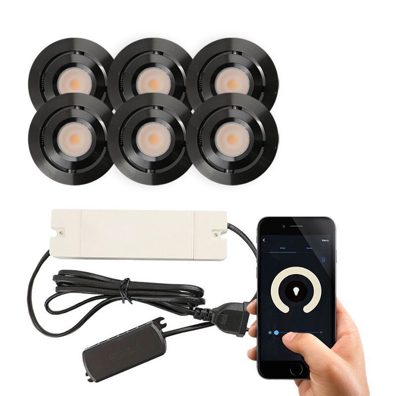 Spot încastrat pentru foișor din aluminiu negru, Rona, 3W, LED 2700K, IP44