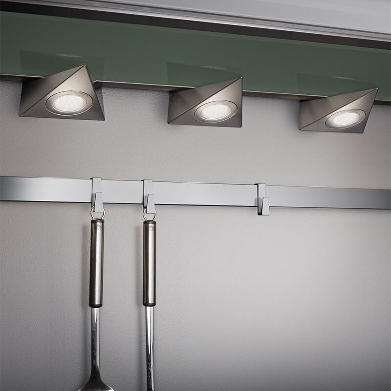 Iluminat sub dulapuri nichel din metal, Zerdali, 3W, LED 3000K, con întrerupător
