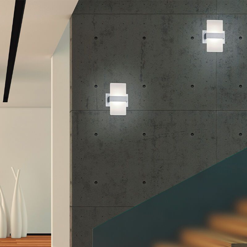Aplică de perete up down modernă gri, Leontien, 4,3W, LED 3000K, con întrerupător