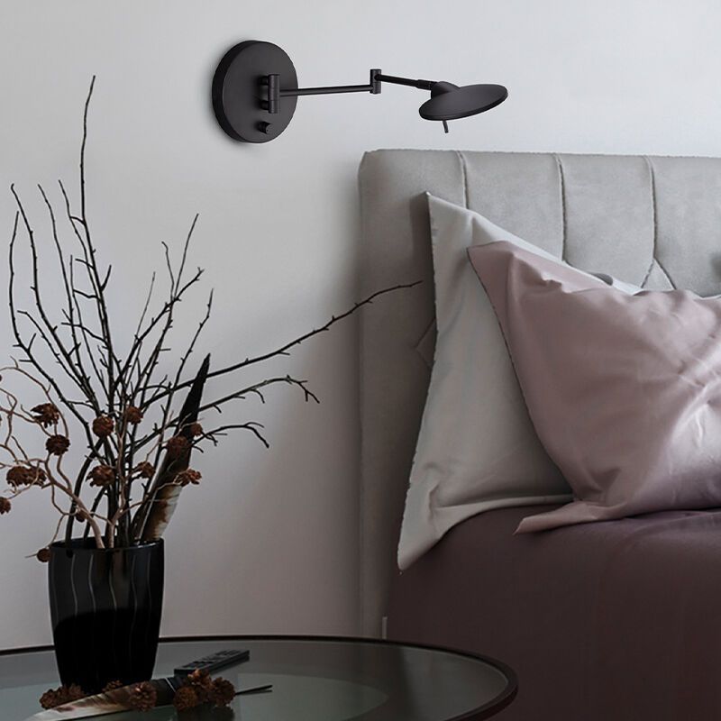 Aplică de perete modernă neagră, Sinbad, 8W, LED 3000K